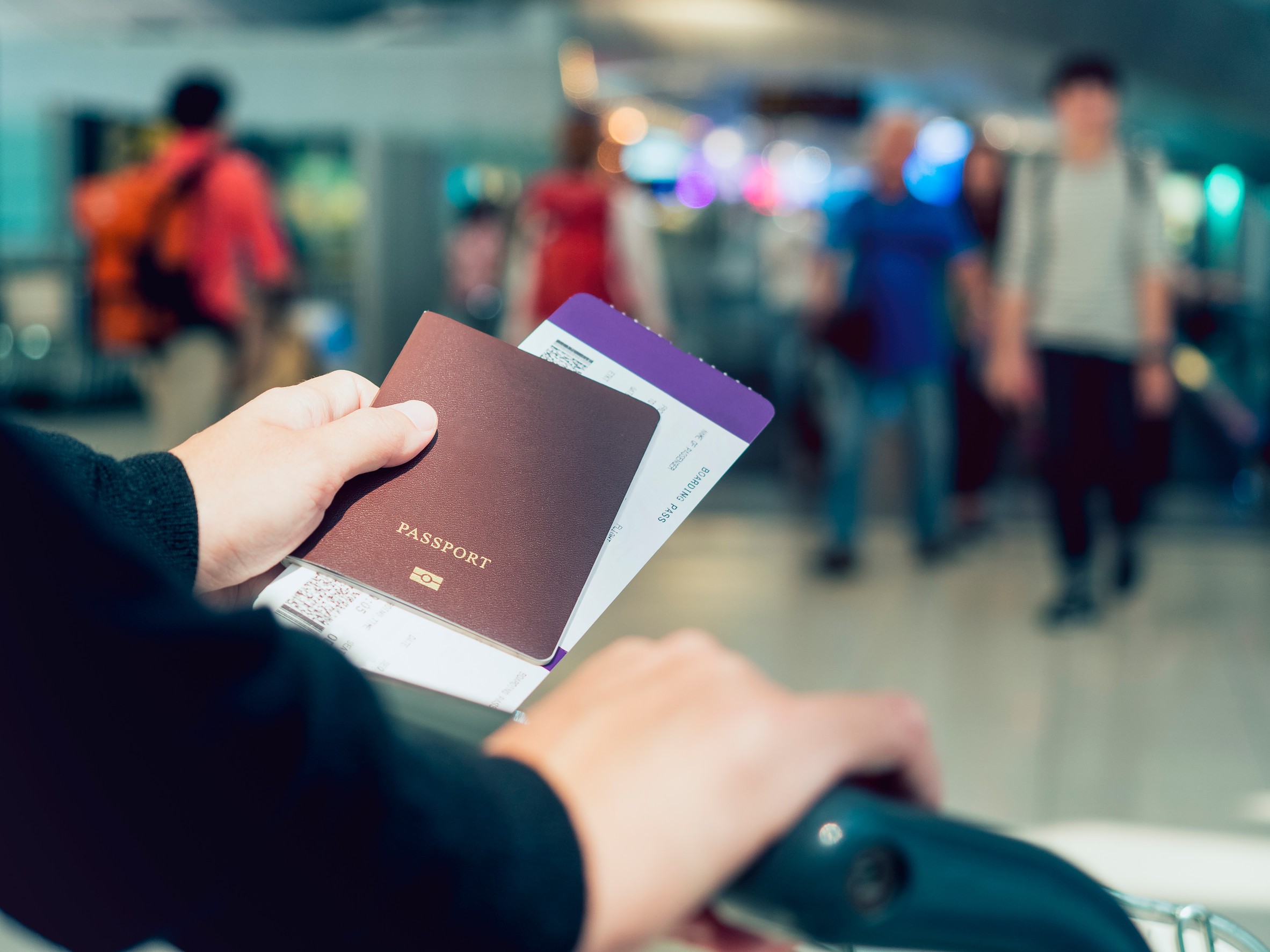 directly above photograph of an application for a visa