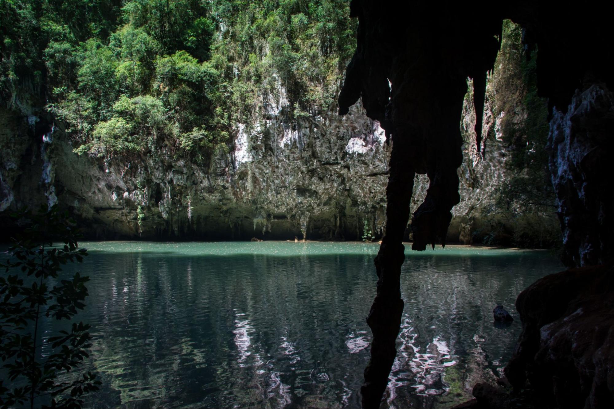 Hinagdanan cave in Panglao, Bohol, in the Philippines