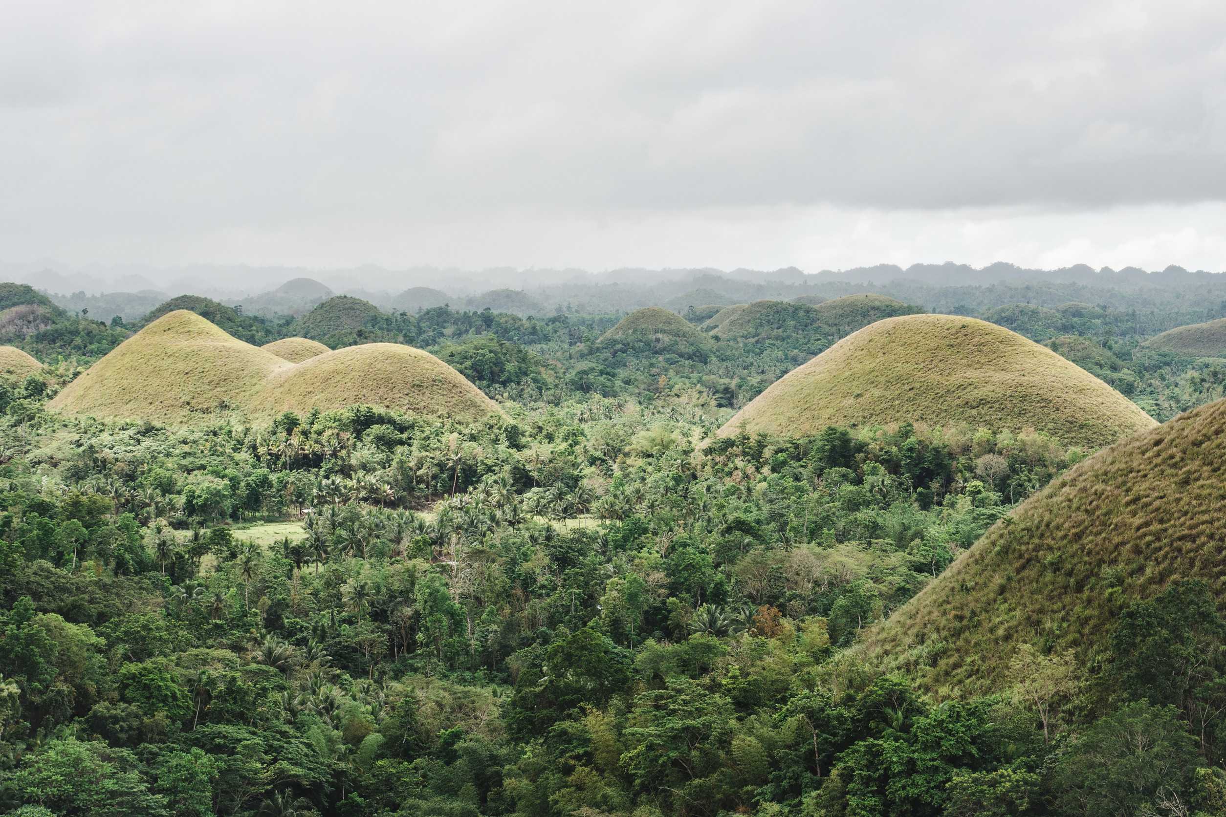 Rolling Chocolate Hills in Philippines